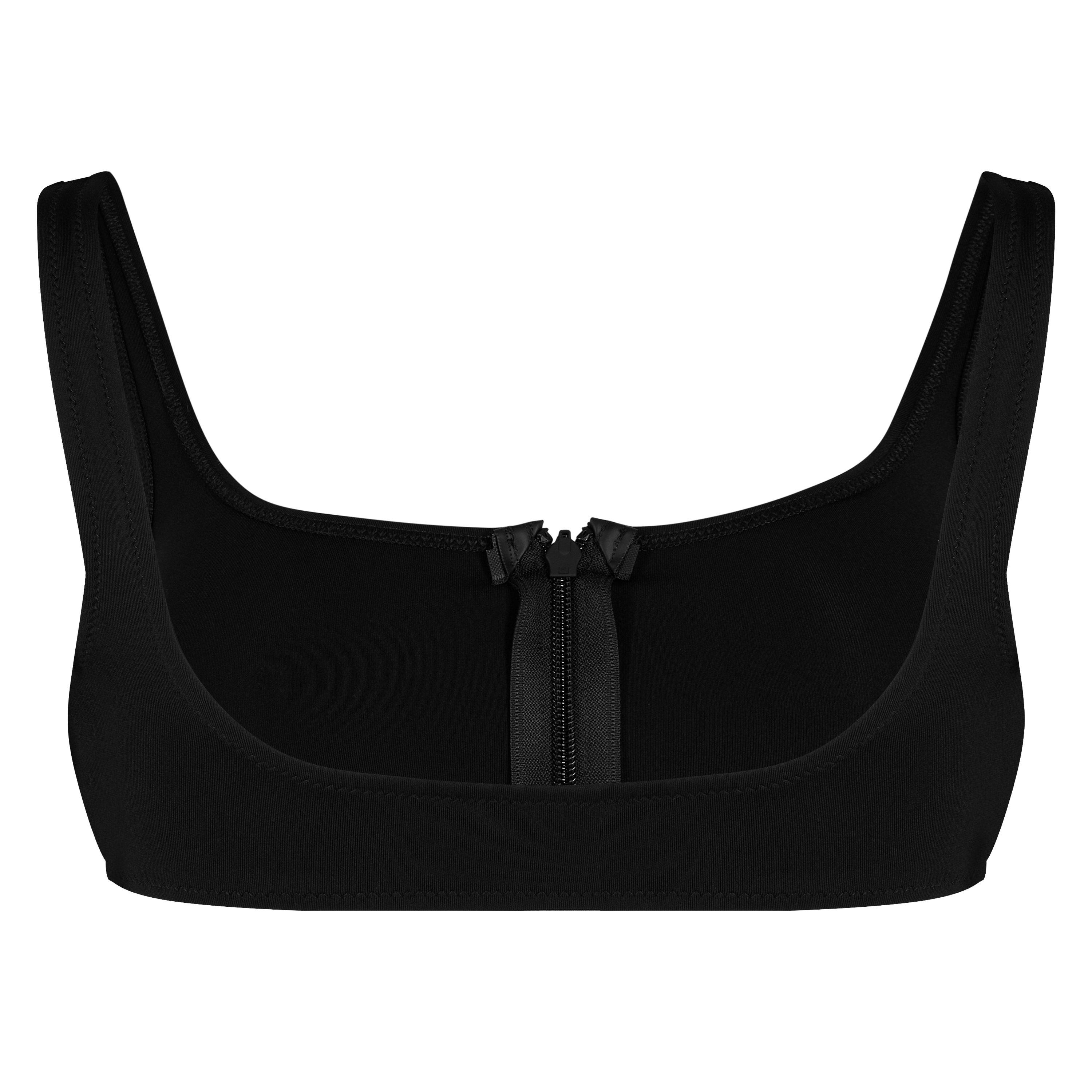 Off White Zip Detail Bikini
