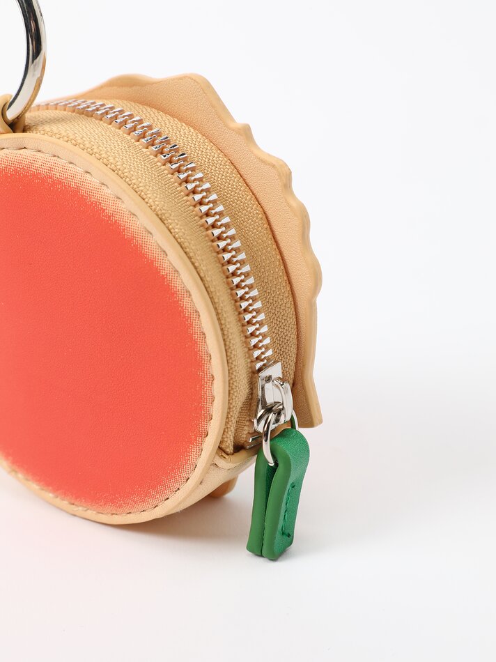 Porta-moedas em formato de hambúrguer - Camel Claro