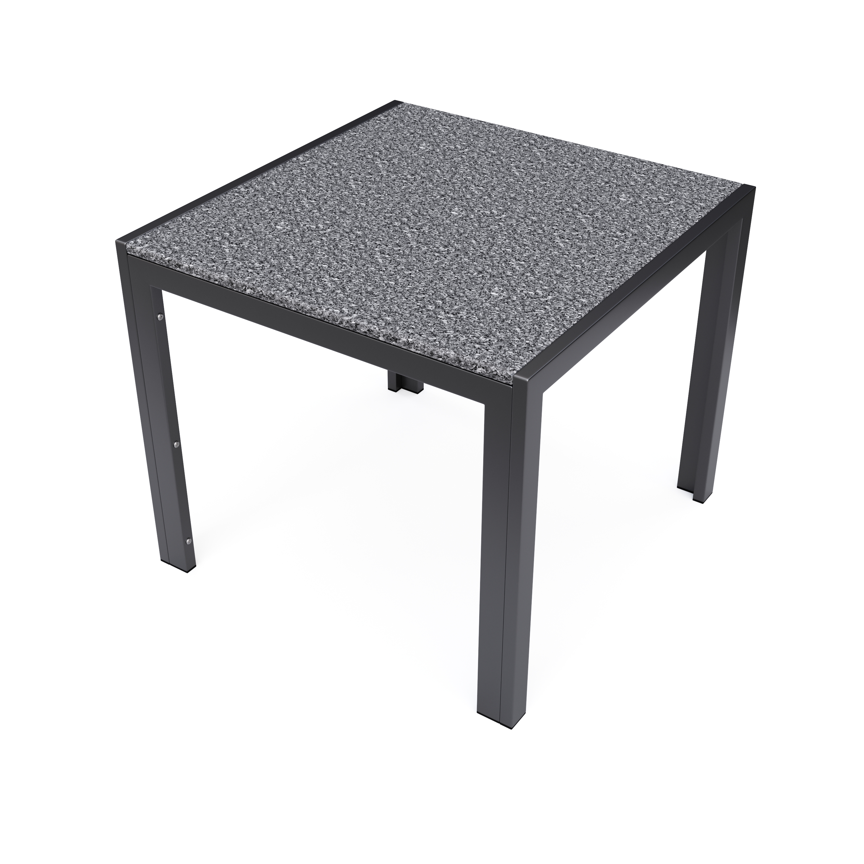 Granittisch 80 x 80 x 75 cm schwarz