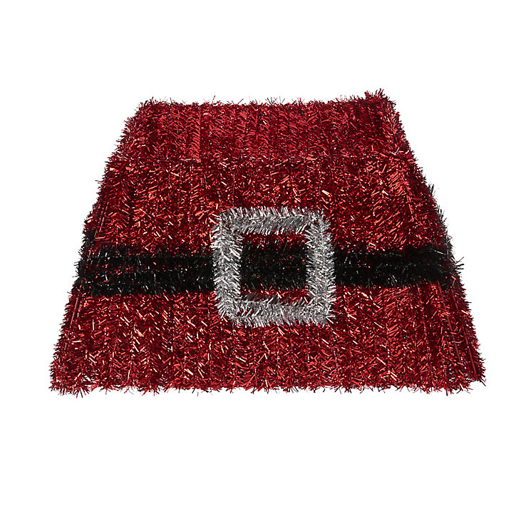 Couvre-pied pour sapin ceinture de père Noël 35 x 50 x h.28 cm
