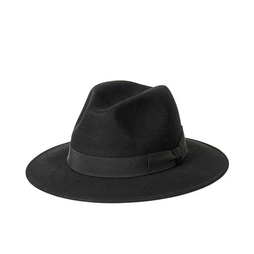 MJM Blue Line Brazil Wool/Cashmere Hat, Black, 56