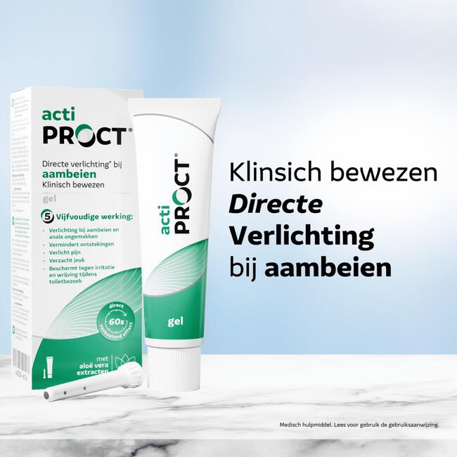 Actiproct Gel bij jeuk en aambeien tube 30 gram