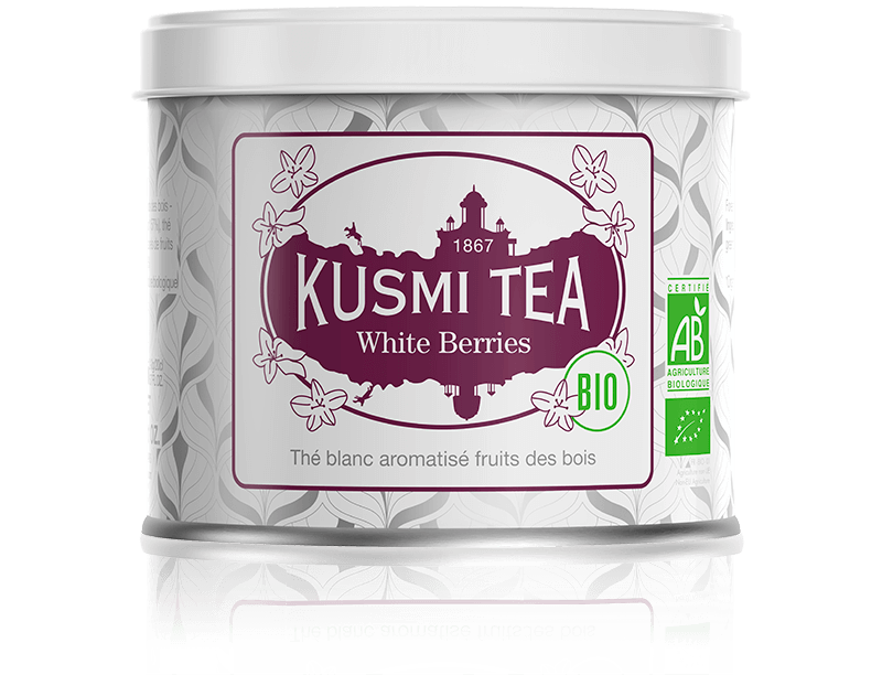 White Berries-Thé blanc bio fraise, mûre, cassis Boîte 90 g