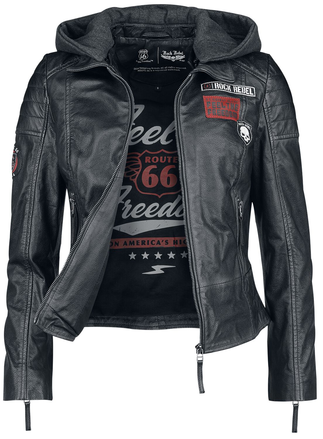 Rock Rebel X Route 66 - Leather Jacket | Rock Rebel by EMP Veste en cuir