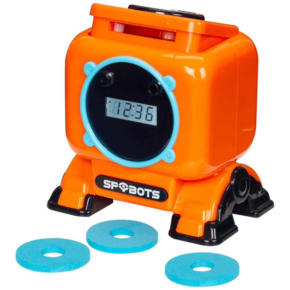 Spybots Clockbot Scheibenschießender Roboter-Wecker
