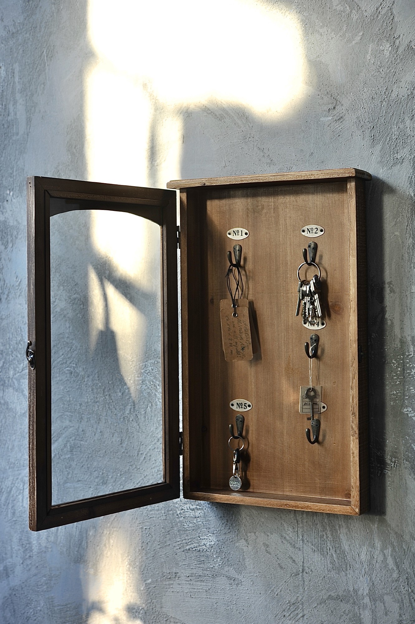 Schlüsselschrank, Tannenholz, H 51,5 cm, B 32 cm, T 8 cm von fischer's lagerhaus
