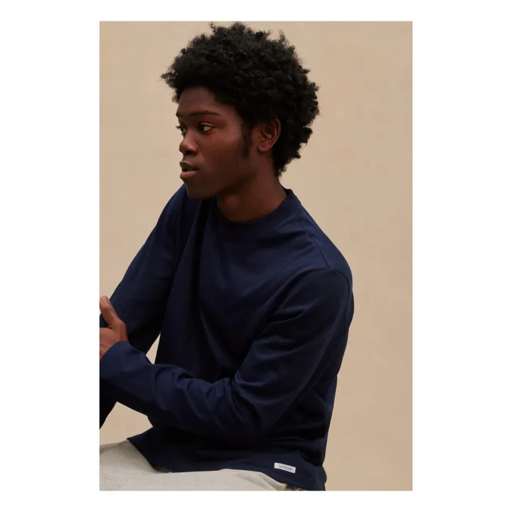 Le Minor T-shirt Manches Longues Vic | Bleu marine