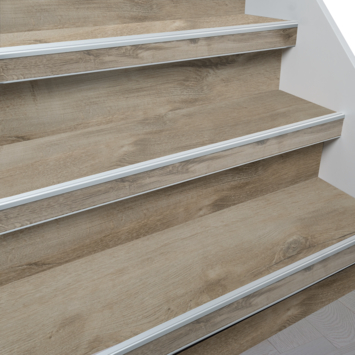 Firststep trapneusprofielset laminaat zilver, voor 4 treden