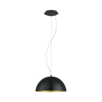 Eglo hanglamp Gaetano zwart/goud Ø38 cm