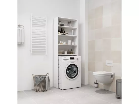 Meuble pour machine à laver Blanc 64x24x190 cm