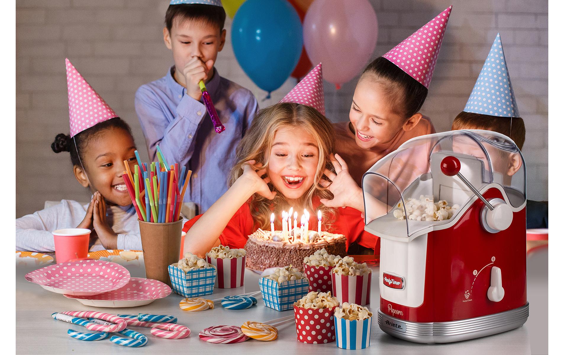 Popcorn Maschine Party Time ARI-2958-RD Rot/WeissPopcornmaschine im Retro-Design