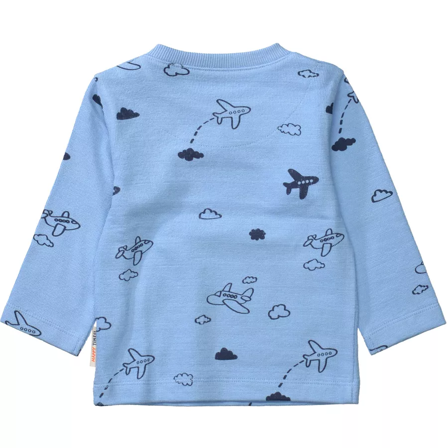 Staccato Sweatshirt light blue gemustert