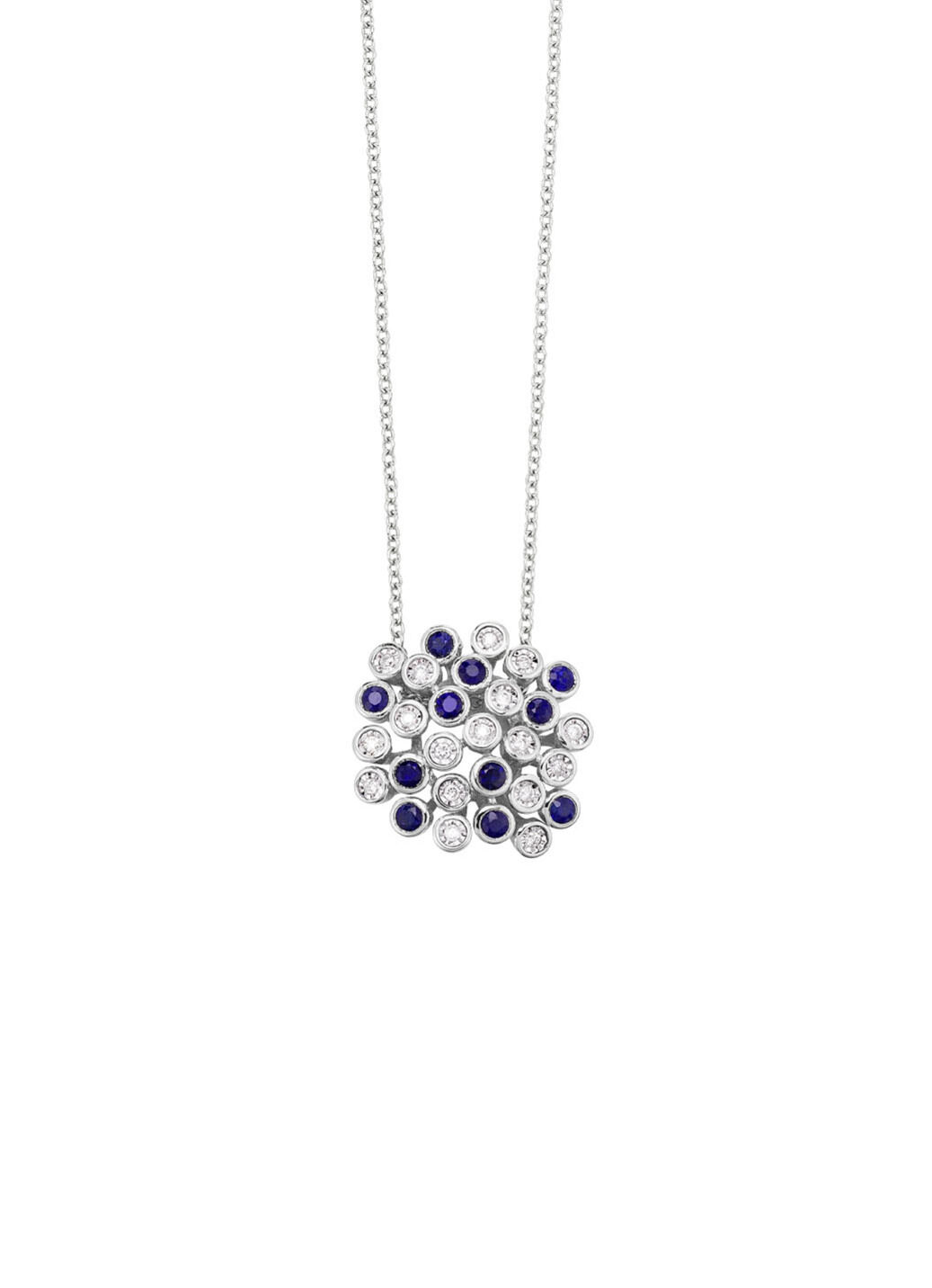 Hochwertiger Anhänger mit Safir und Brillanten