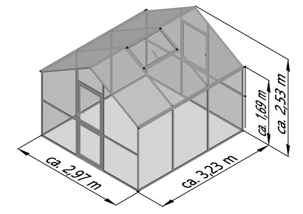 KGT Gewächshaus Ortasia III, ESG, ca.