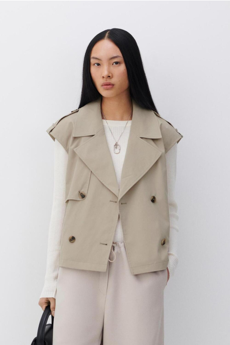 Vila beige dames gilet