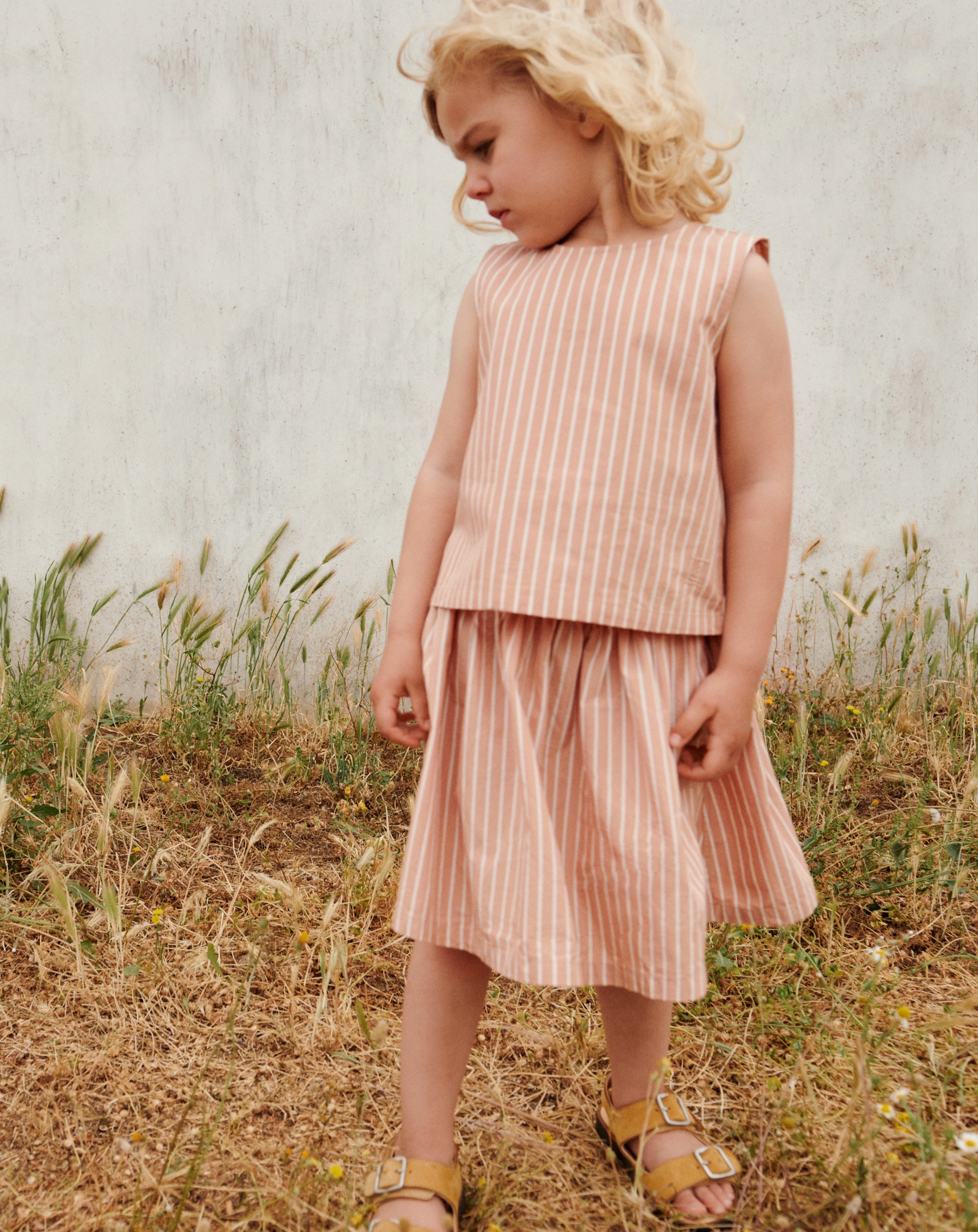 Top DELPHIA gestreift in creme/rose tuscany