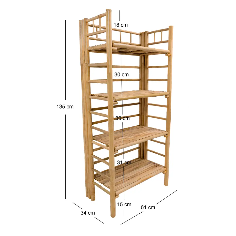 Etagère van bamboehout