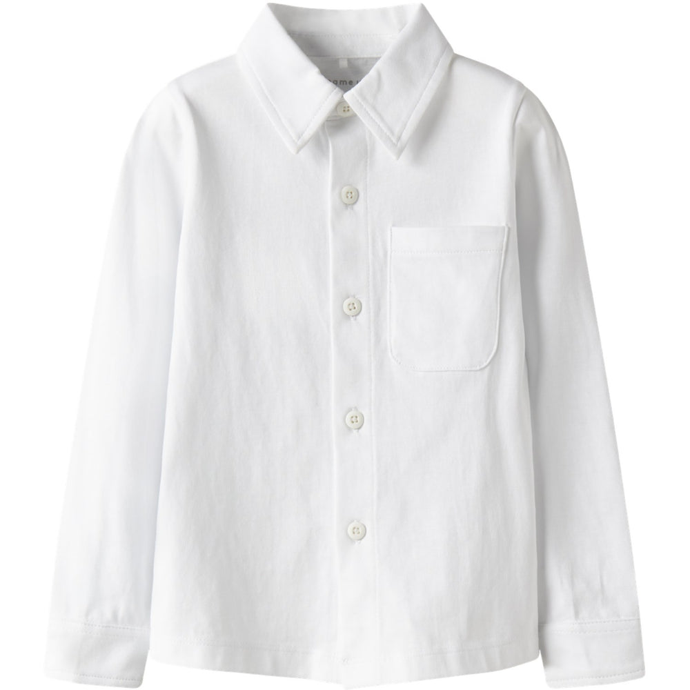 Køb Name It Bright White Nmmronalo Ls Jersey Skjorte