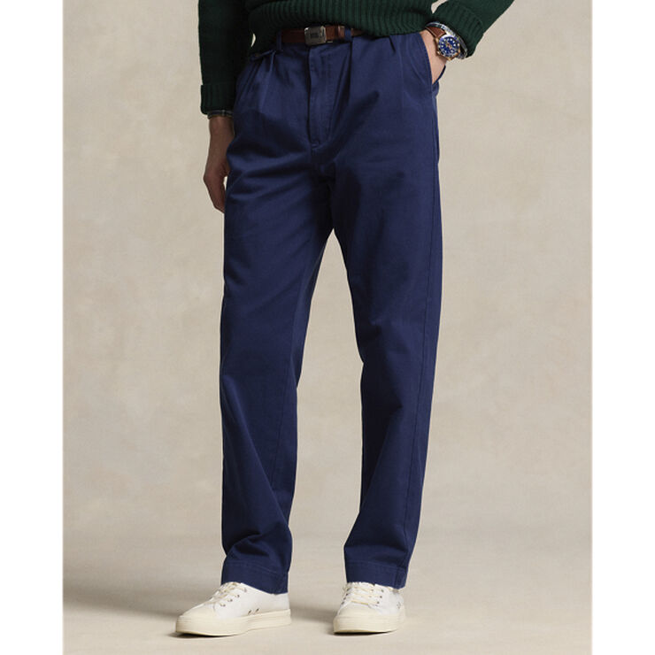 Polo Ralph Lauren 30/2 TWILL-WHITMAN PLEATED CHNO Blå