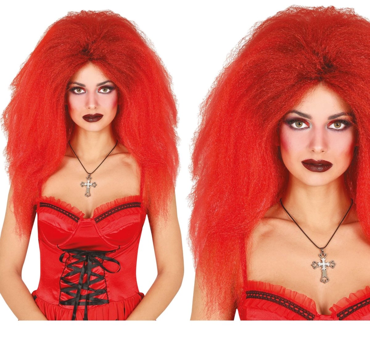 Halloween Pruik Rood Lang Haar