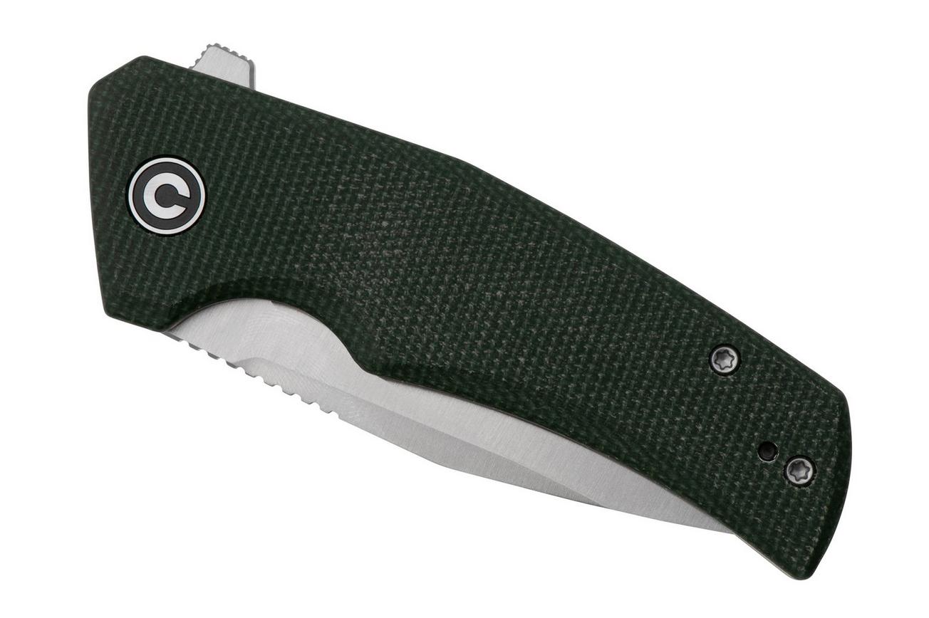 Civivi Regulatron C23006-2 Satin Nitro-V, Green Canvas Micarta zakmes