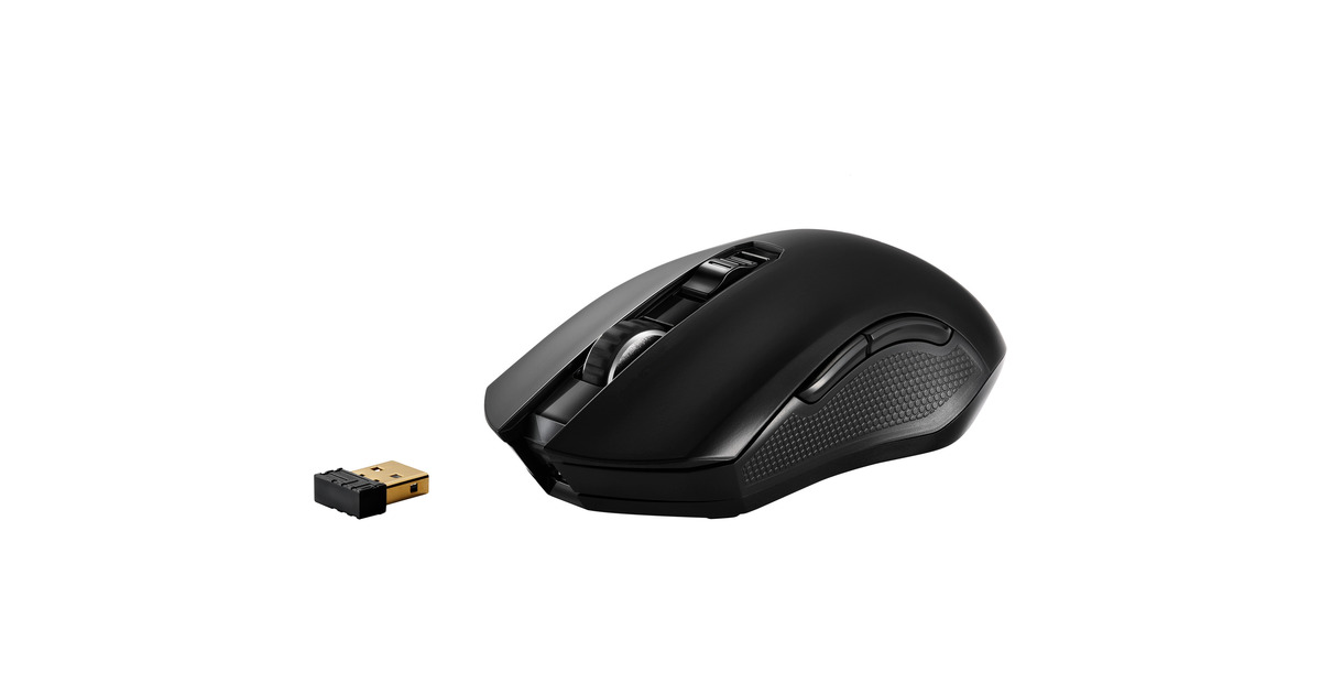 SharkoonSKILLER SGM30W gaming muis  (Zwart, 600 - 6000 dpi, RGB, 2.4 GHz / USB)