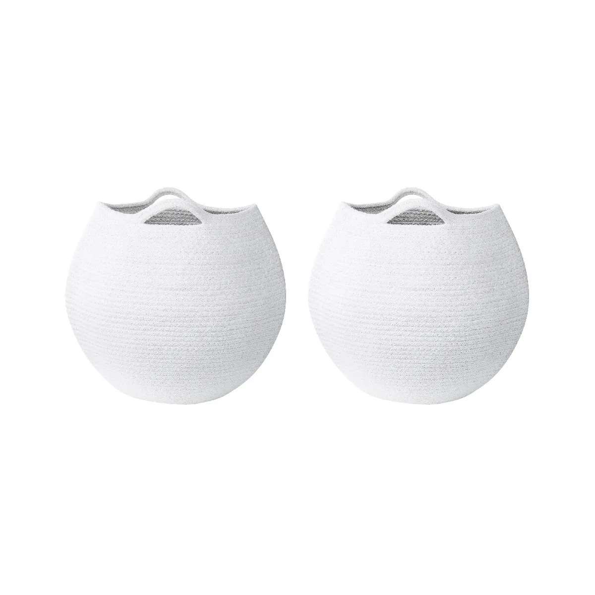 Beliani PANJGUR - Lot de 2 paniers en coton blanc