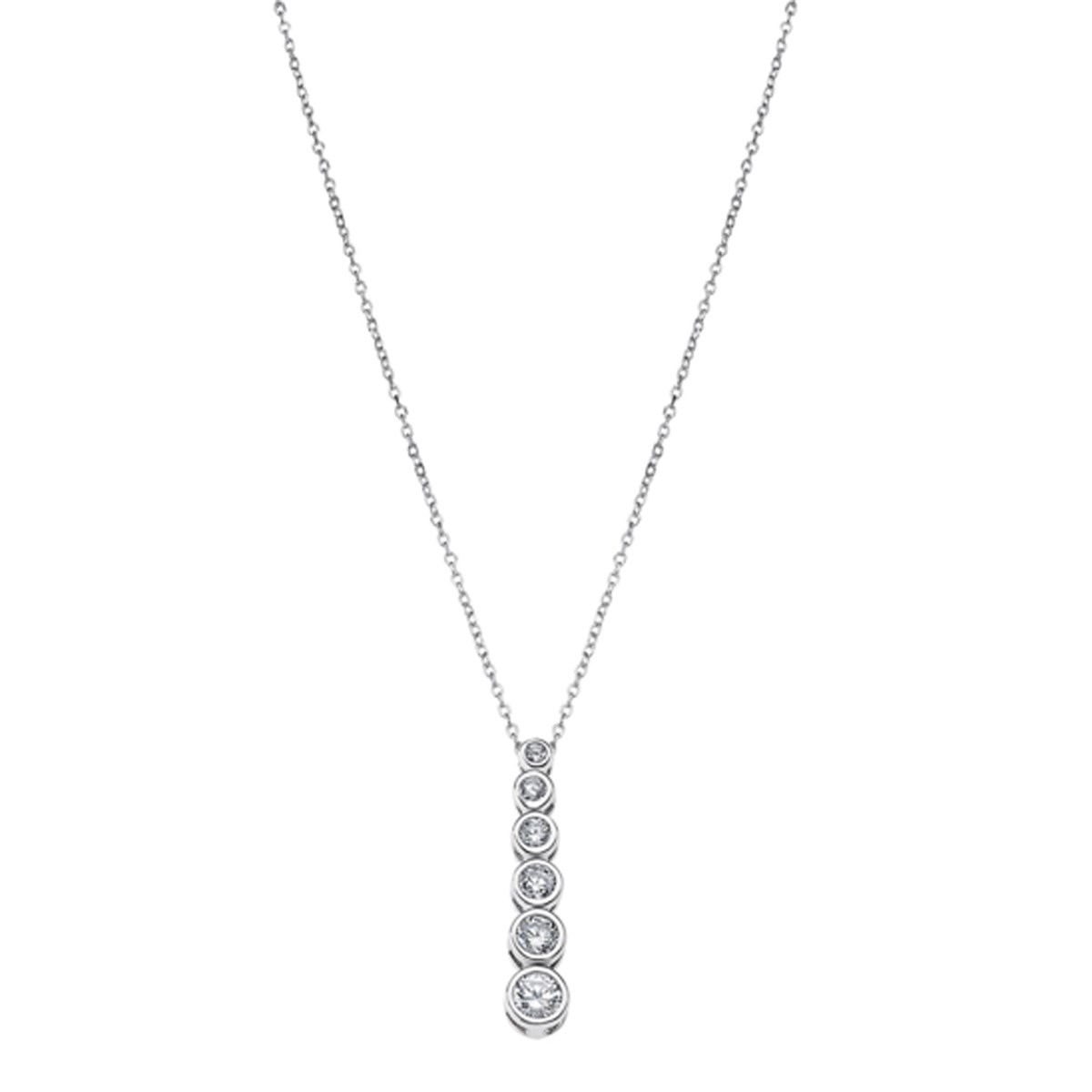 Collier Lotus silver empierré