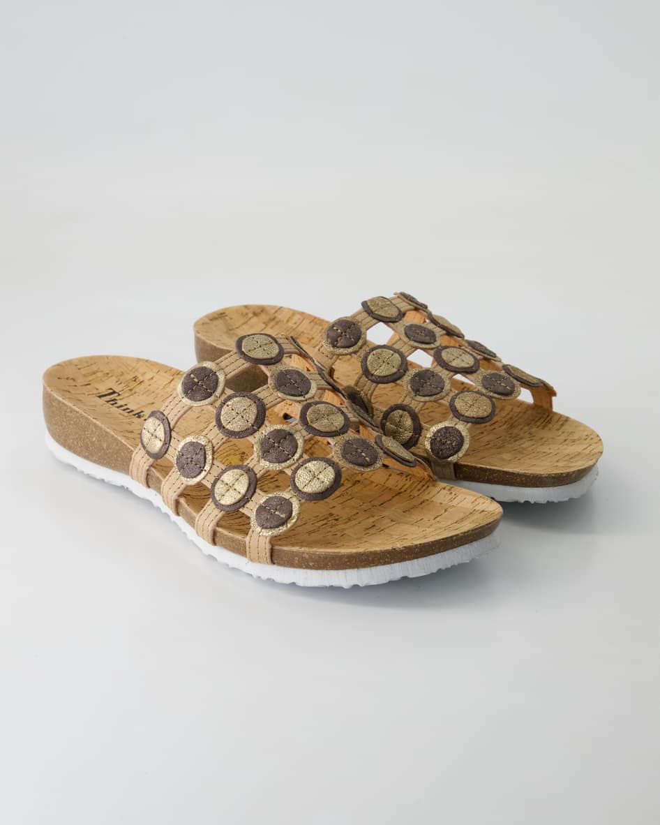 Think 3-000247-4010 Pantoletten in Gold