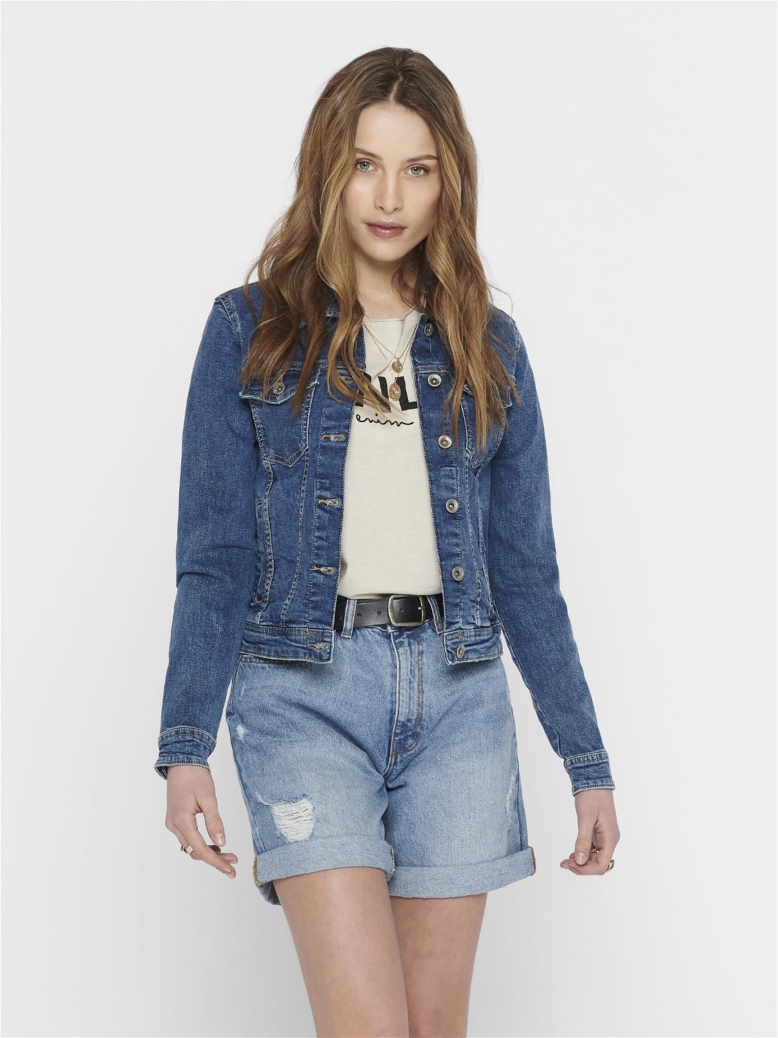 ONLTIA Jeansjacke Medium Blue Denim