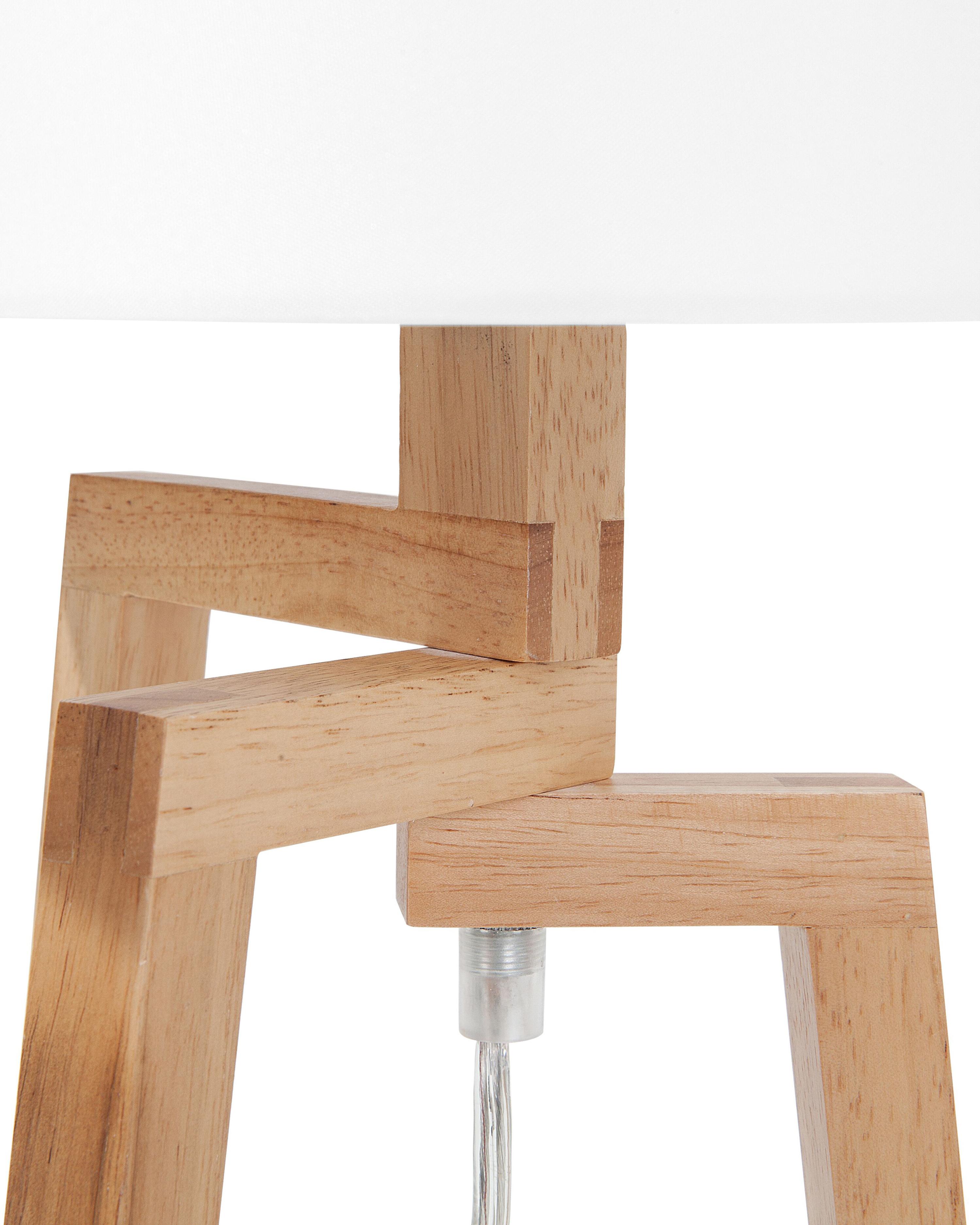 Tafellamp NALON Eikenhout Bruin/wit