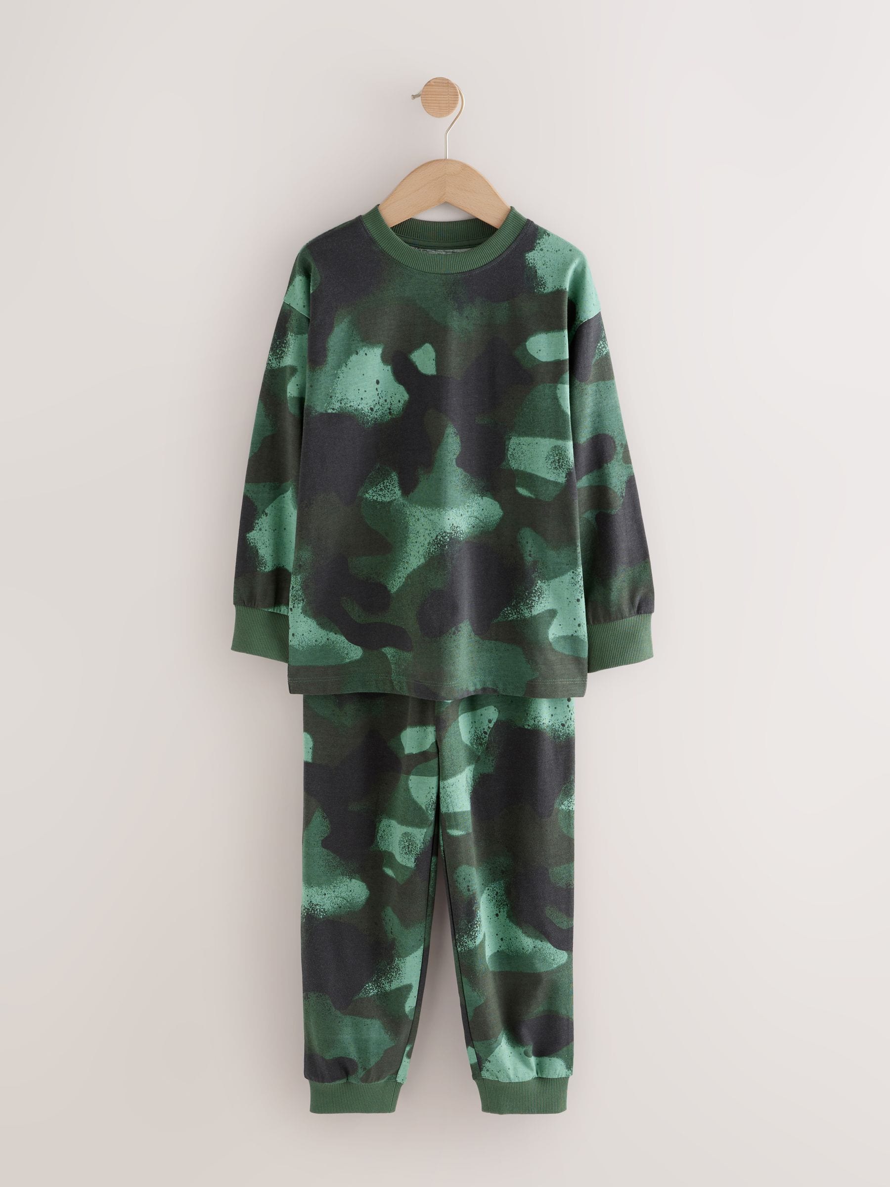 Meerkleurige camouflageprint - Verpakking van 3 pyjama's met lange mouwen (3-16 jr)