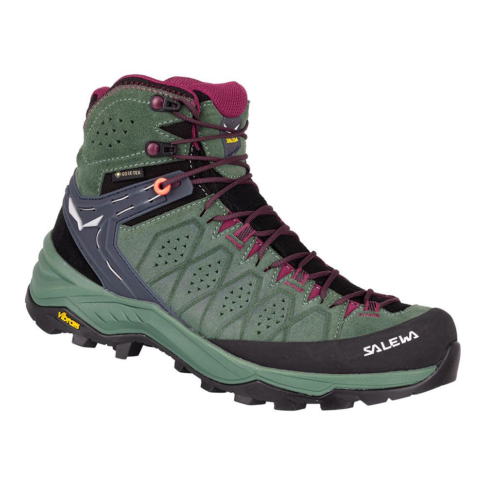 Salewa ALP TRAINER 2 MID GTX - Chaussures randonné Femme duck green/rhododendon