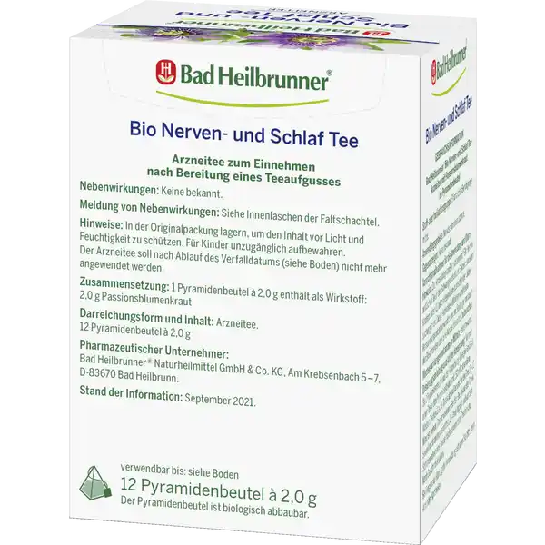 Bio Nerven- und Schlaf Tee