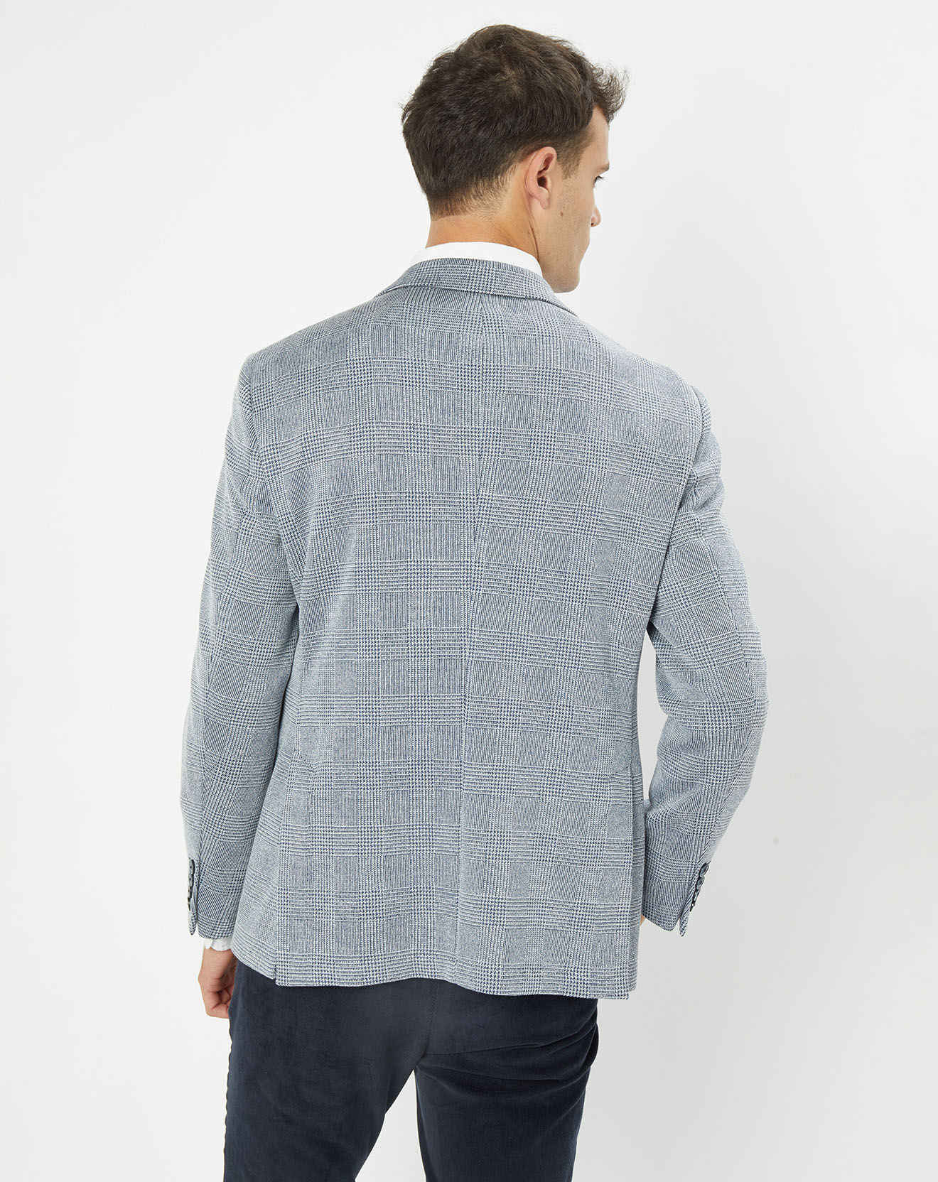 Hackett London Veste à carreaux bleue