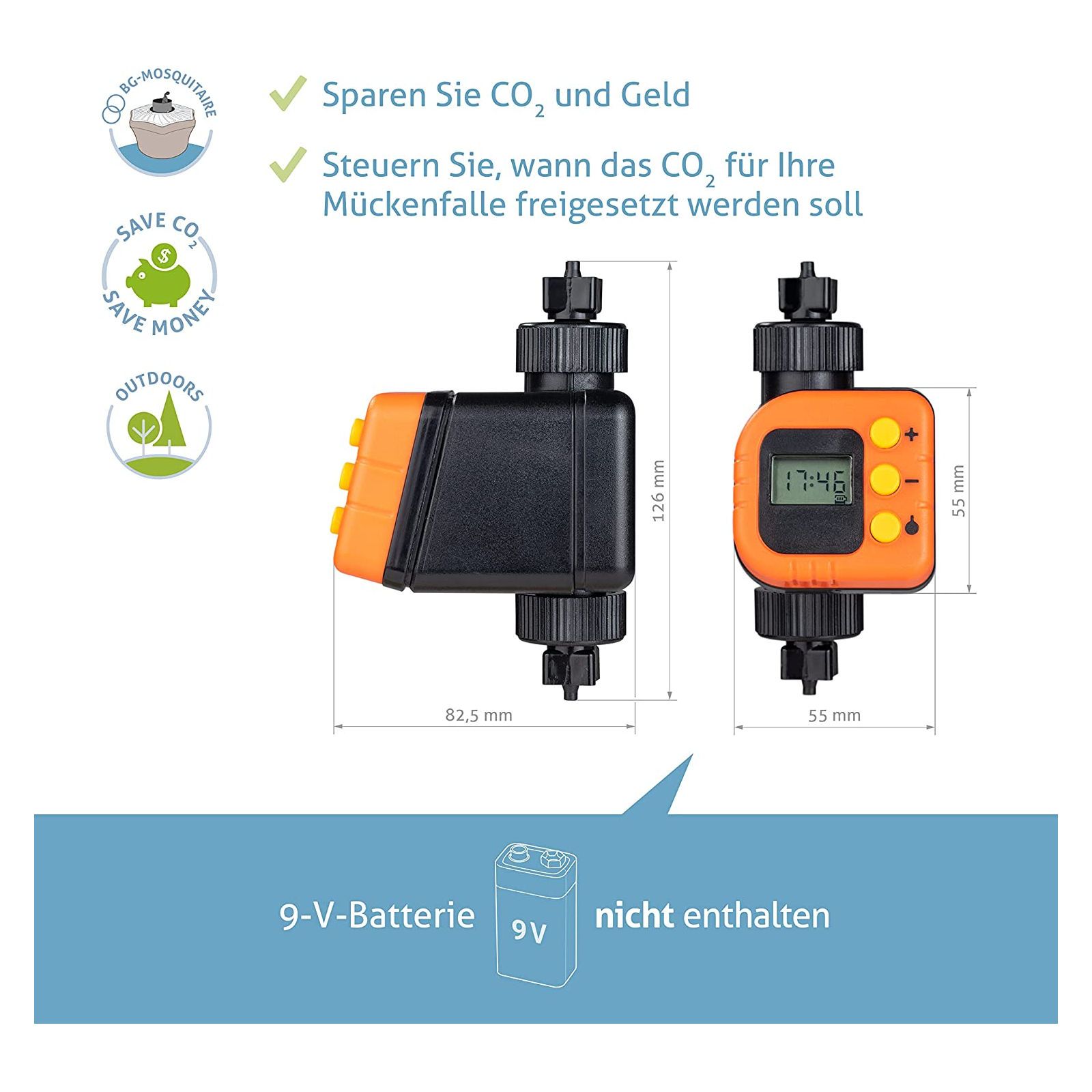 Biogents BG-CO2 Timer, Zeitschaltuhr für elektrische Mückenfalle