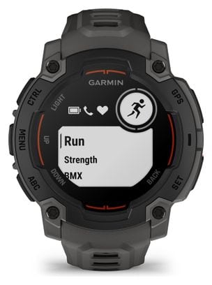 Montre GPS Garmin Instinct E - 45 mm Noir avec Bracelet en Silicone Gris Charcoal