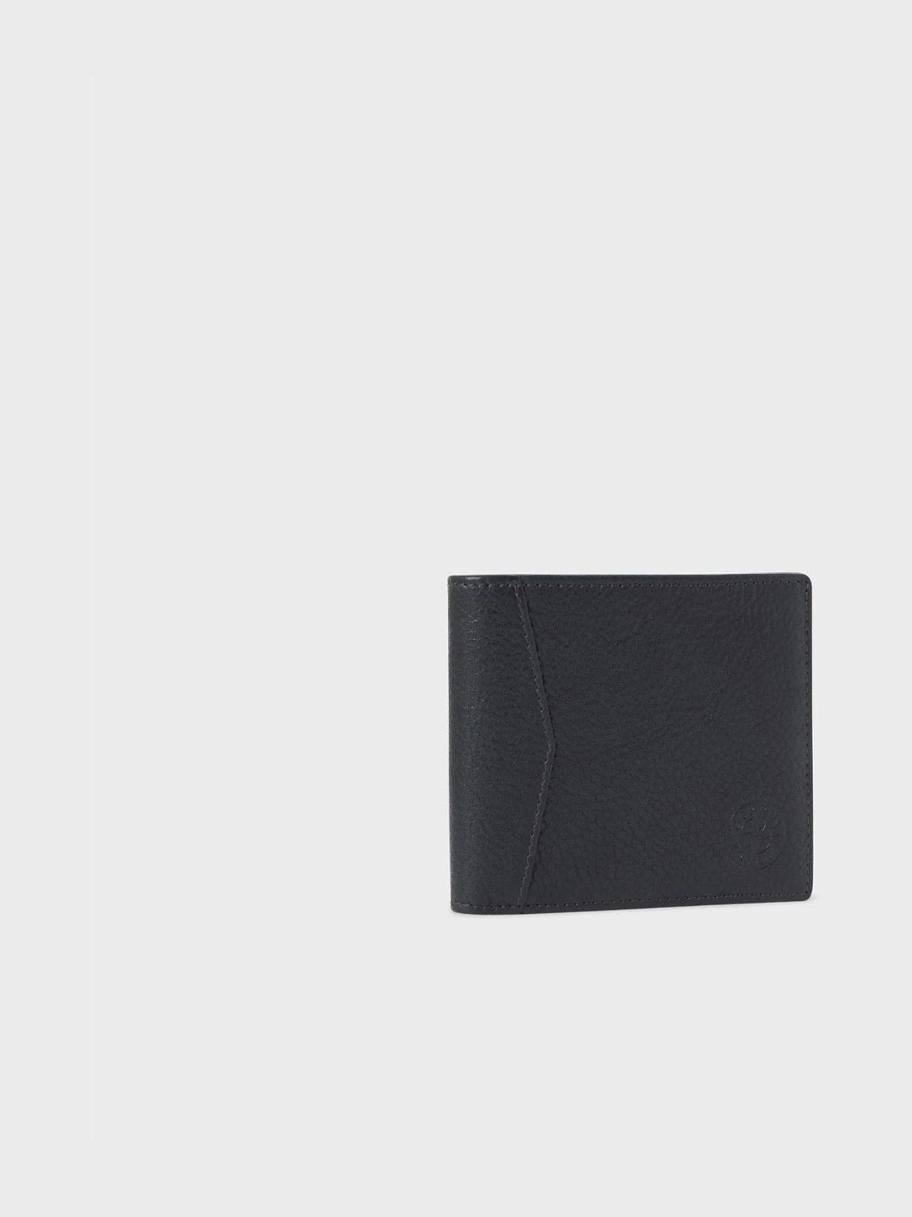 Zwart - Osprey London The Compass leren muntenportemonnee
