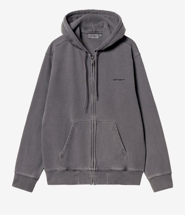 Carhartt WIP Duster Script Zip-Hoodie (black garment dyed)