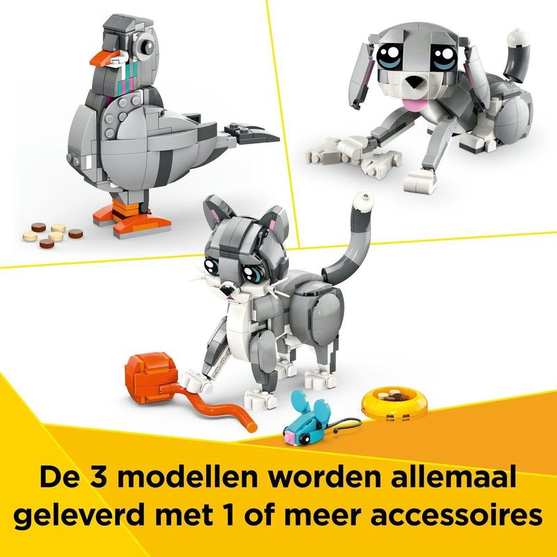 LEGO - Creator 3in1 Speelse Kat - Bouwset - Meerdere Dieren - Voor Kinderen Vanaf 8 Jaar