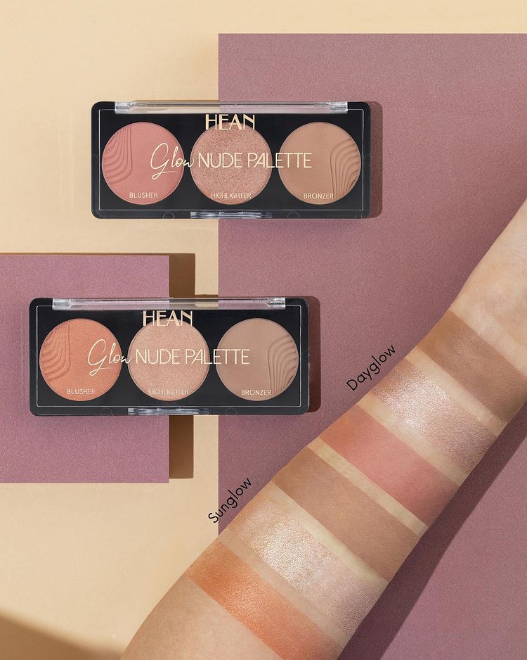 Hean - Paleta de rosto Glow Nude Palette - Dayglow