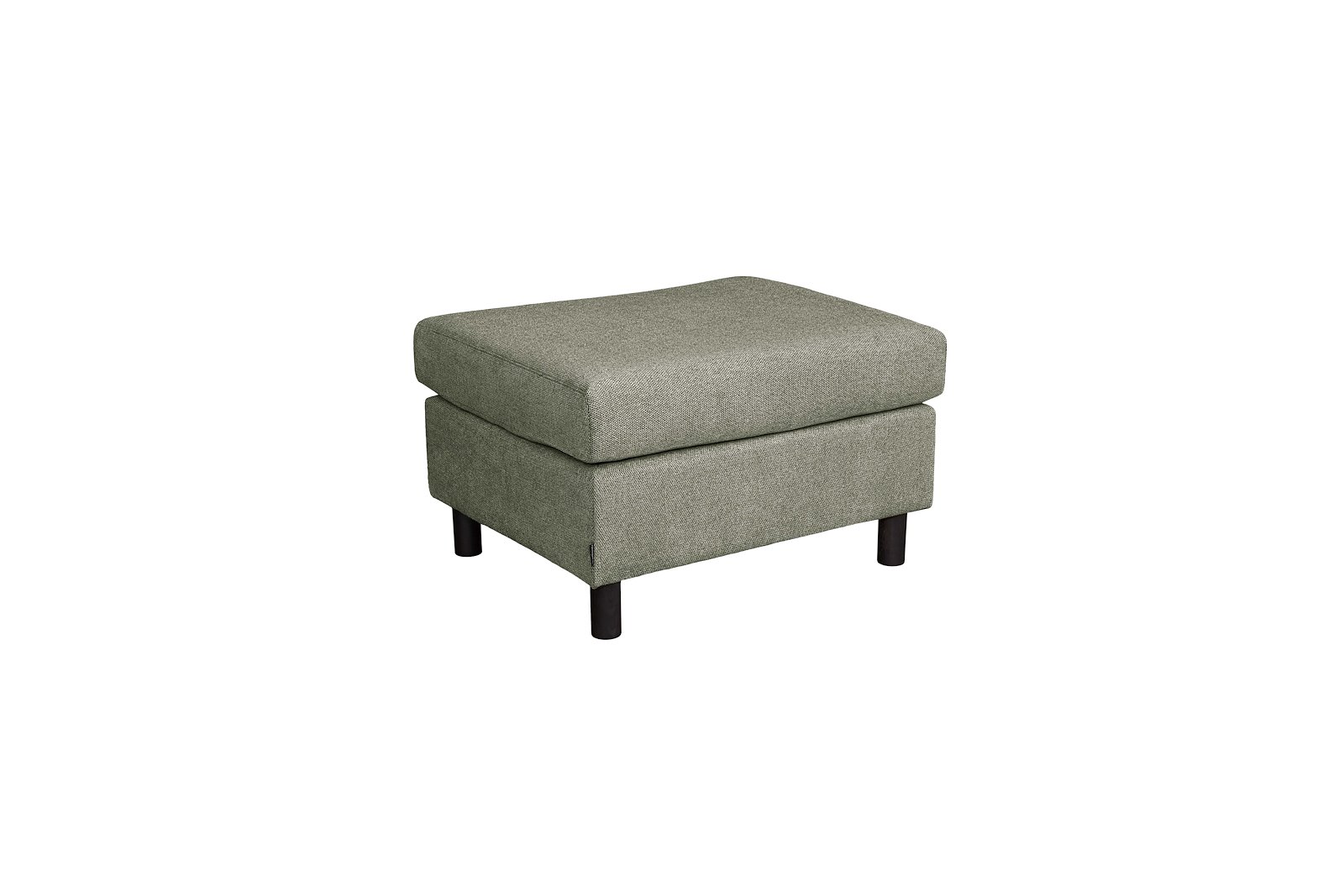 Square Pall Tekstil Enter 12 Taupe, runde bein eik sort H12cm