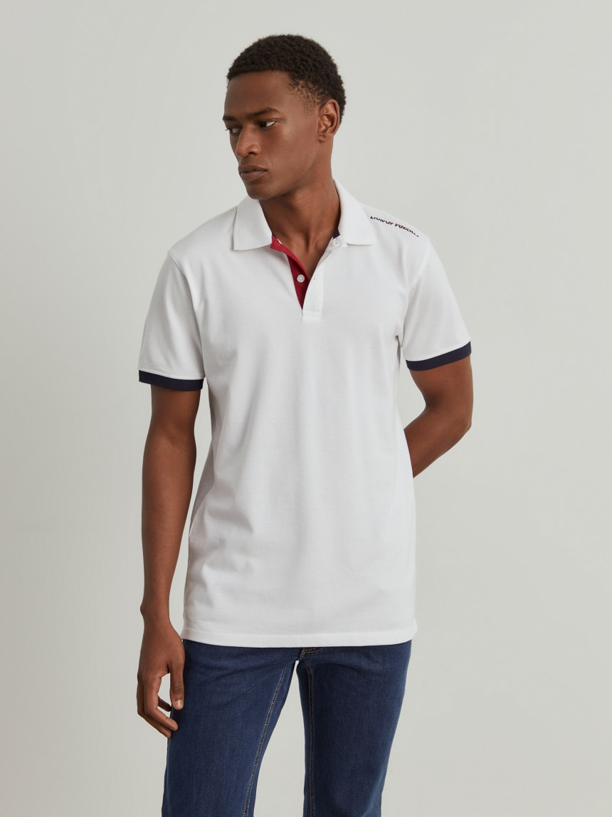 Polo piqué em algodão
