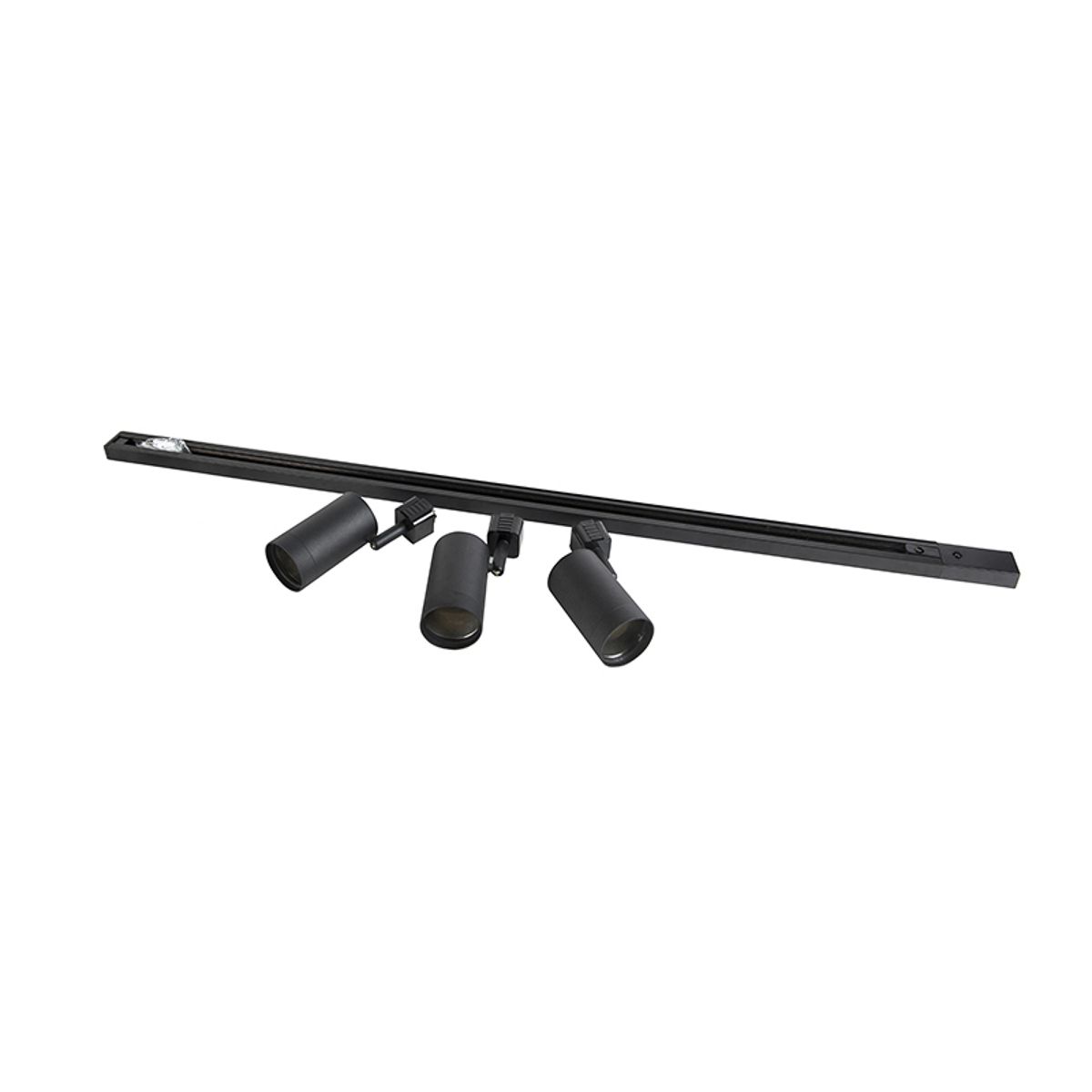 Smart railsysteem zwart incl. 3 WiFi GU10 1-fase - Iconic Jeana