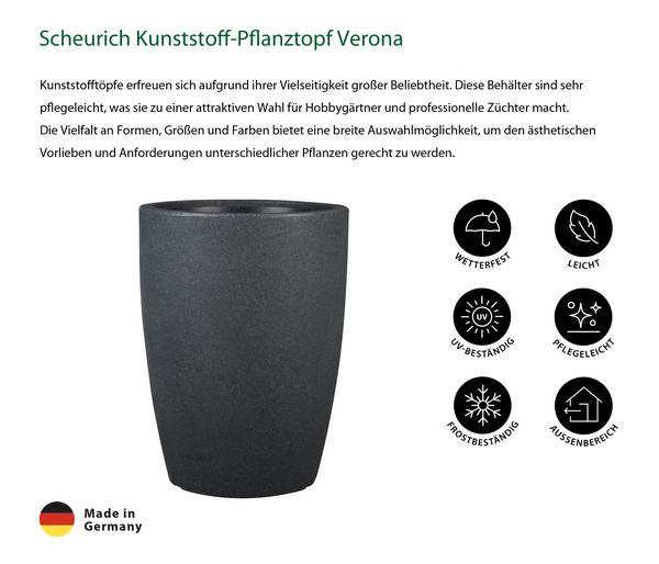 Scheurich Kunststoff-Pflanztopf Verona, rund,