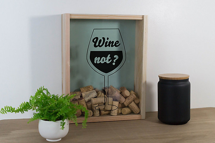 Boîte décorative pour bouchons à vin