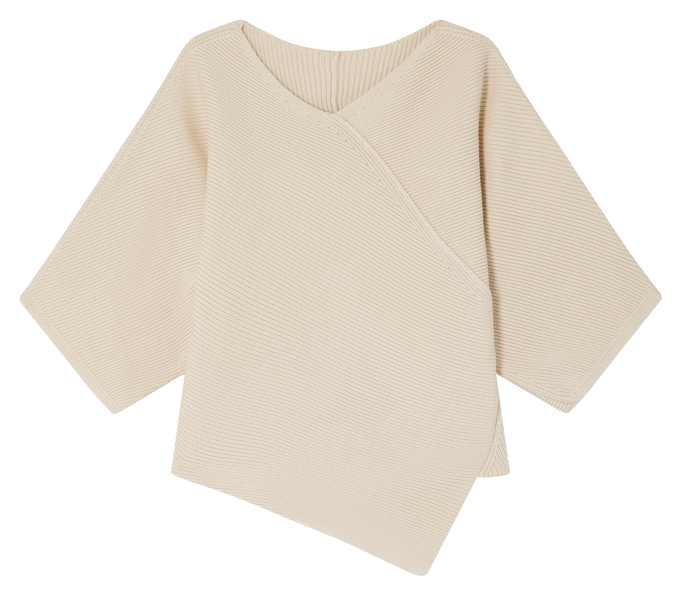 ESSAOUIRA - Pull asymétrique en coton bio | Beige