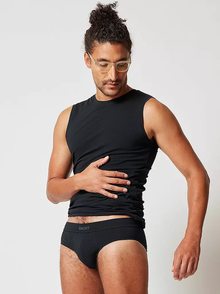 SKINY Brasil Slip Organic Cotton Deluxe Anthra schwarz