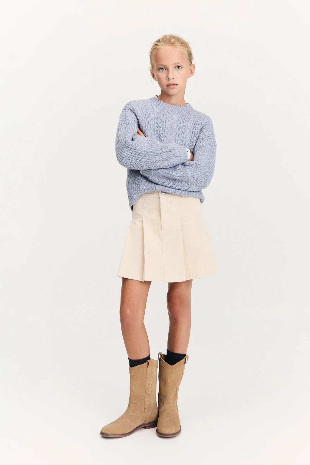 Mango Kids gebreide trui lichtblauw