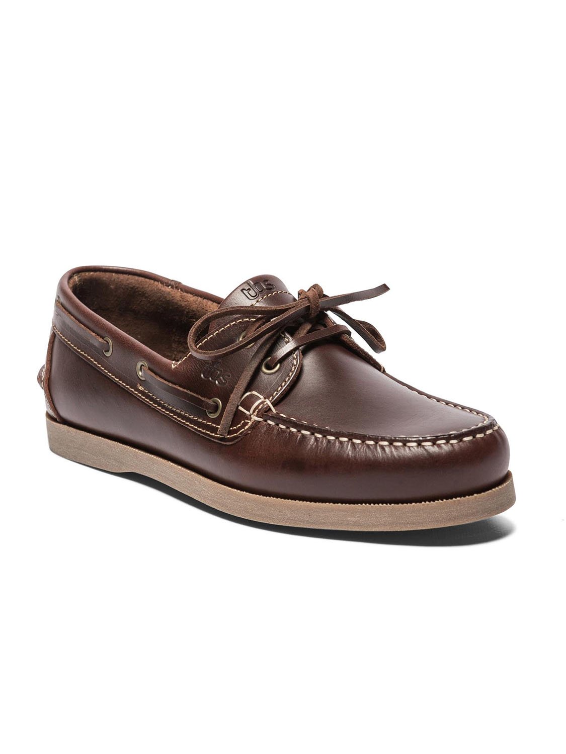 Chaussures Bateau Homme Cuir Acajou